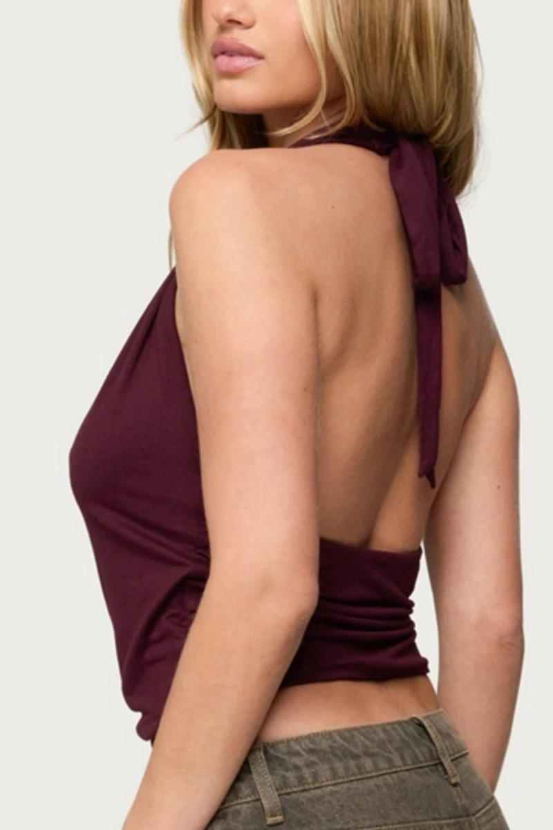 Edikted Addana Wrapped Halter Top