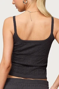 Edikted Nella Cable Knit Tank Top