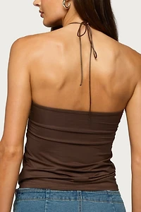 Edikted Itzel Ring Gathered Halter Top