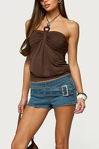 Edikted Itzel Ring Gathered Halter Top