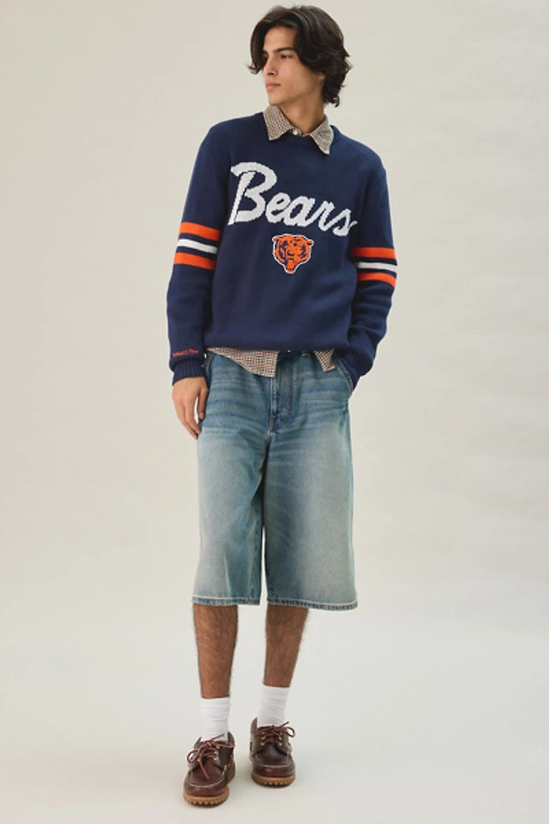 Mitchell & Ness NFL Team Logo Head Coach Crew Neck Sweater
