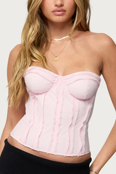 Edikted Naliah Raw Edge Strapless Corset