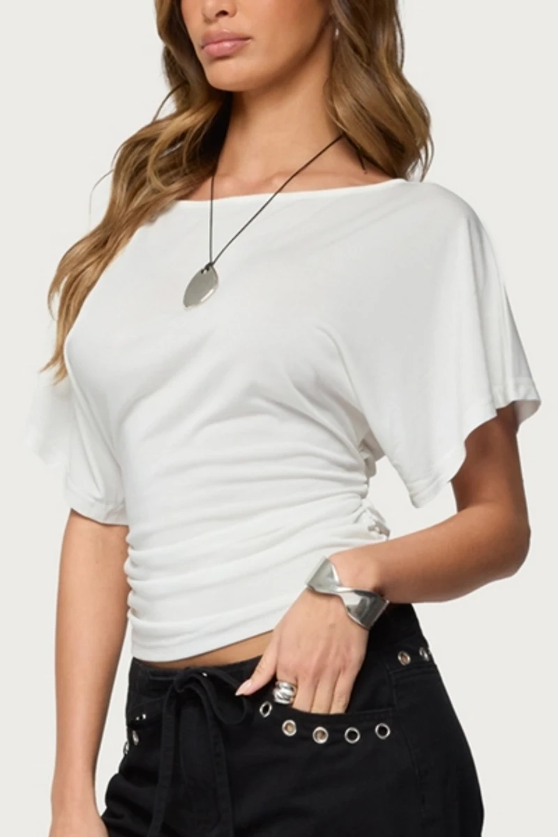 Edikted Abriana Ruched Waist Top