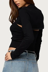 Edikted Knit Two Piece Shrug & Tube Top