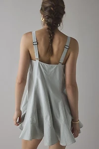 BDG Mina Oversized Pleated Swing Mini Dress