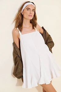 BDG Mina Oversized Pleated Swing Mini Dress