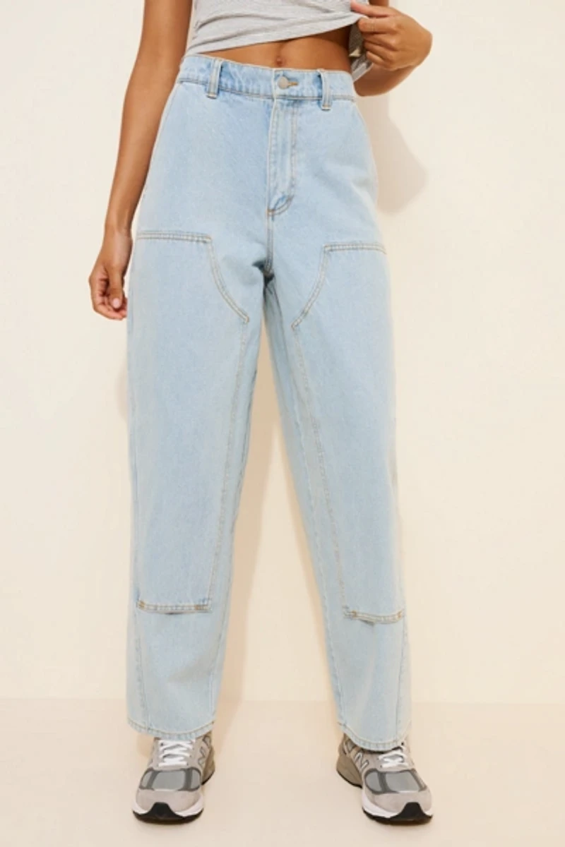 Obey Leah Baggy Double Knee Jeans