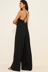 4SI3NNA Sleeveless Bow Front Jumpsuit