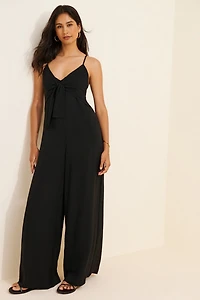 4SI3NNA Sleeveless Bow Front Jumpsuit