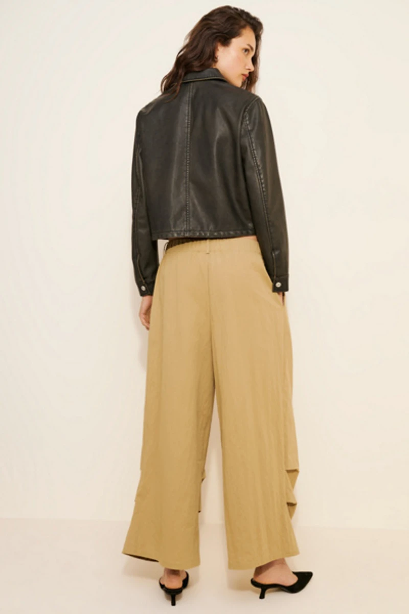 Layered Wide Pleat Pants