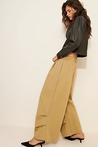Layered Wide Pleat Pants