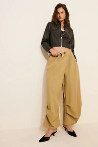 Layered Wide Pleat Pants