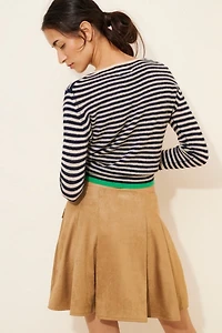 4SI3NNA Vegan Suede Mini Skirt