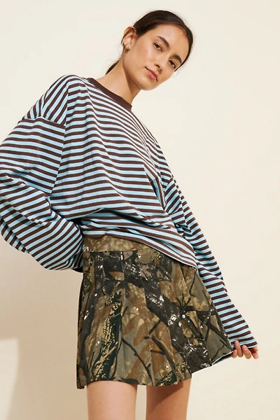 Fashion Brand Company Pleated Camo Mini Skirt
