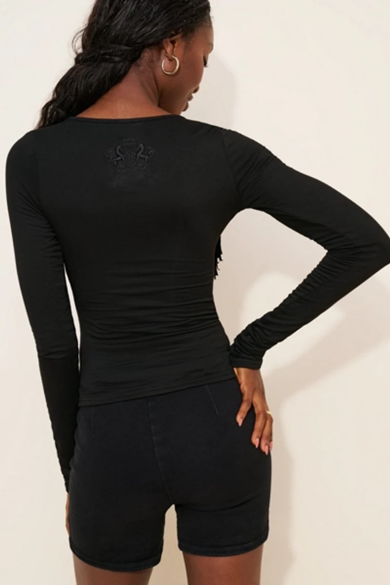 Niihai Fringe V-Neck Top