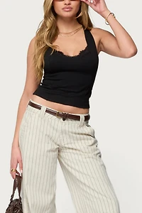 Edikted Ranata Lacey Scoop Neck Top