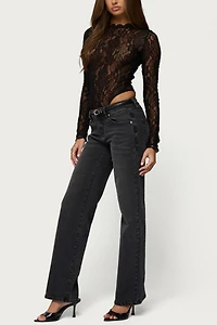Edikted Rosalinda Sheer Lace Bodysuit