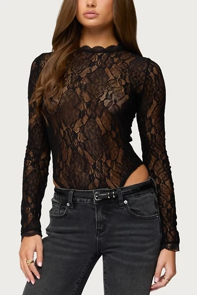 Edikted Rosalinda Sheer Lace Bodysuit
