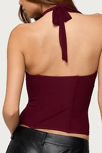 Edikted Rosalina Mesh Halter Corset