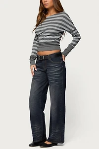 Edikted Marniee Striped Off Shoulder Top