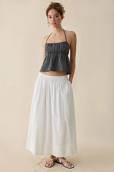 BDG Eva Gingham Halter Neck Babydoll Top