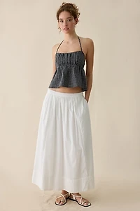 BDG Eva Gingham Halter Neck Babydoll Top
