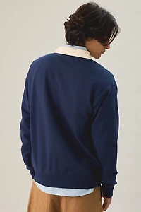 Mitchell & Ness NFL Retro Roots French Terry Polo Sweatshirt