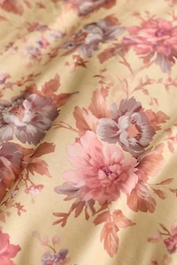 Gemma Floral Printed Cotton Sateen Duvet Cover