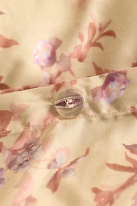 Gemma Floral Printed Cotton Sateen Duvet Cover