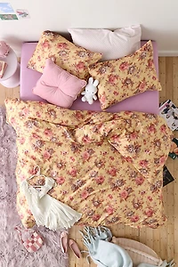 Gemma Floral Printed Cotton Sateen Duvet Cover