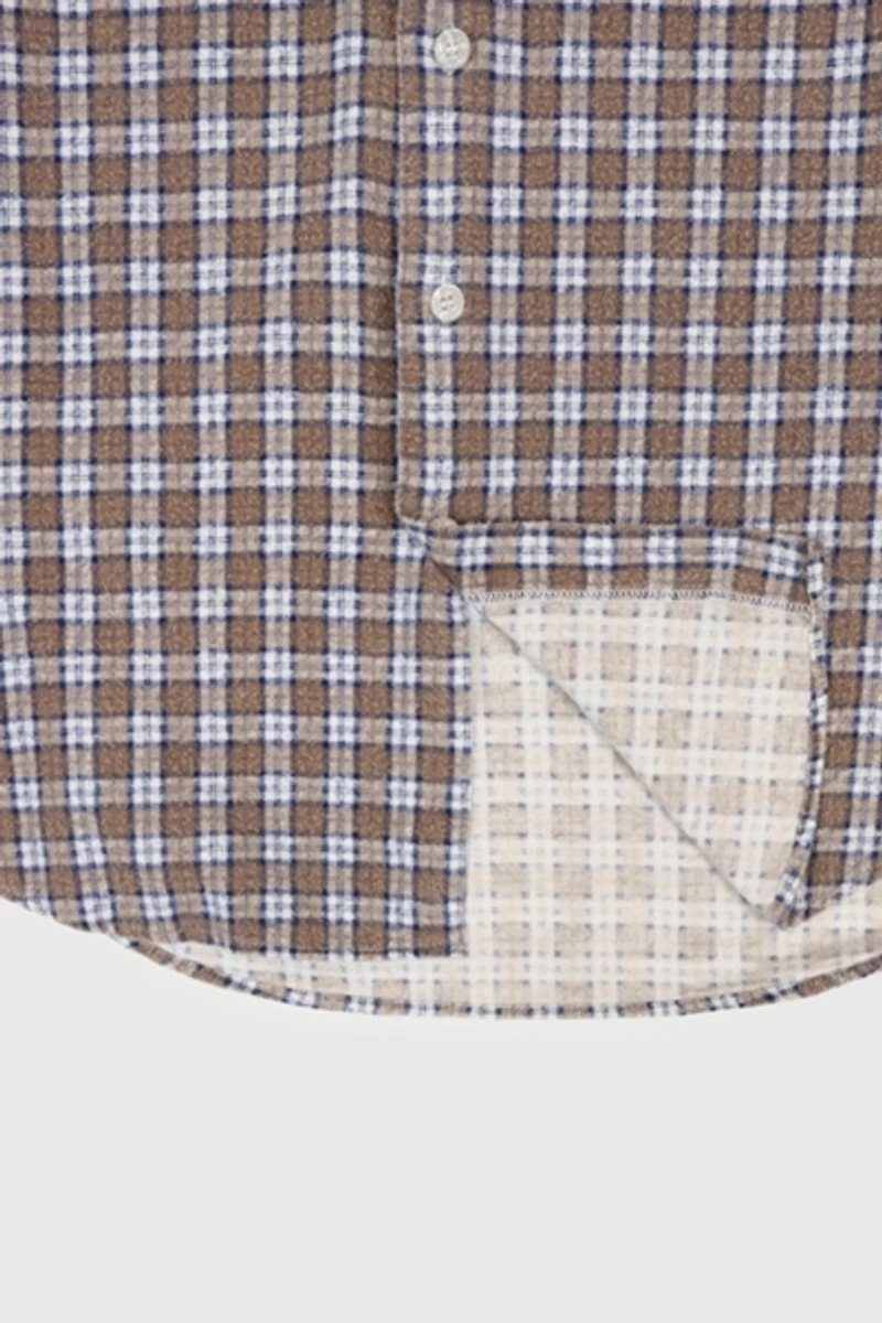Vintage Plaid Flannel Button-Down Shirt