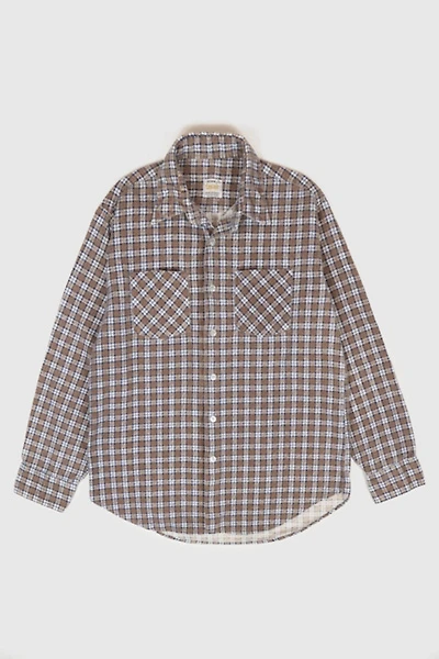Vintage Plaid Flannel Button-Down Shirt