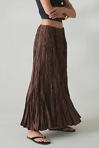 Kimchi Blue Whirlpool Crinkle Low-Rise Maxi Skirt