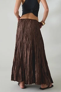 Kimchi Blue Whirlpool Crinkle Low-Rise Maxi Skirt