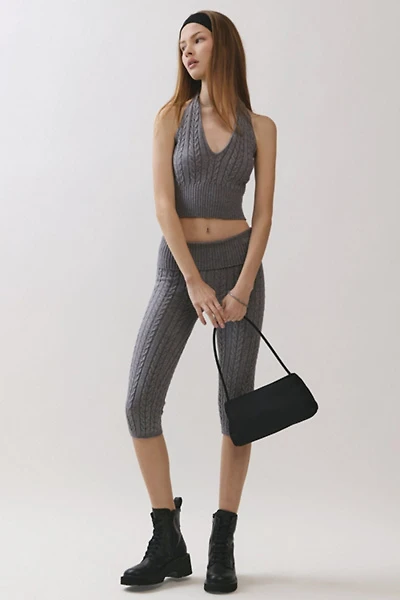Personal Code Helena Cable Knit Foldover Capri Pants