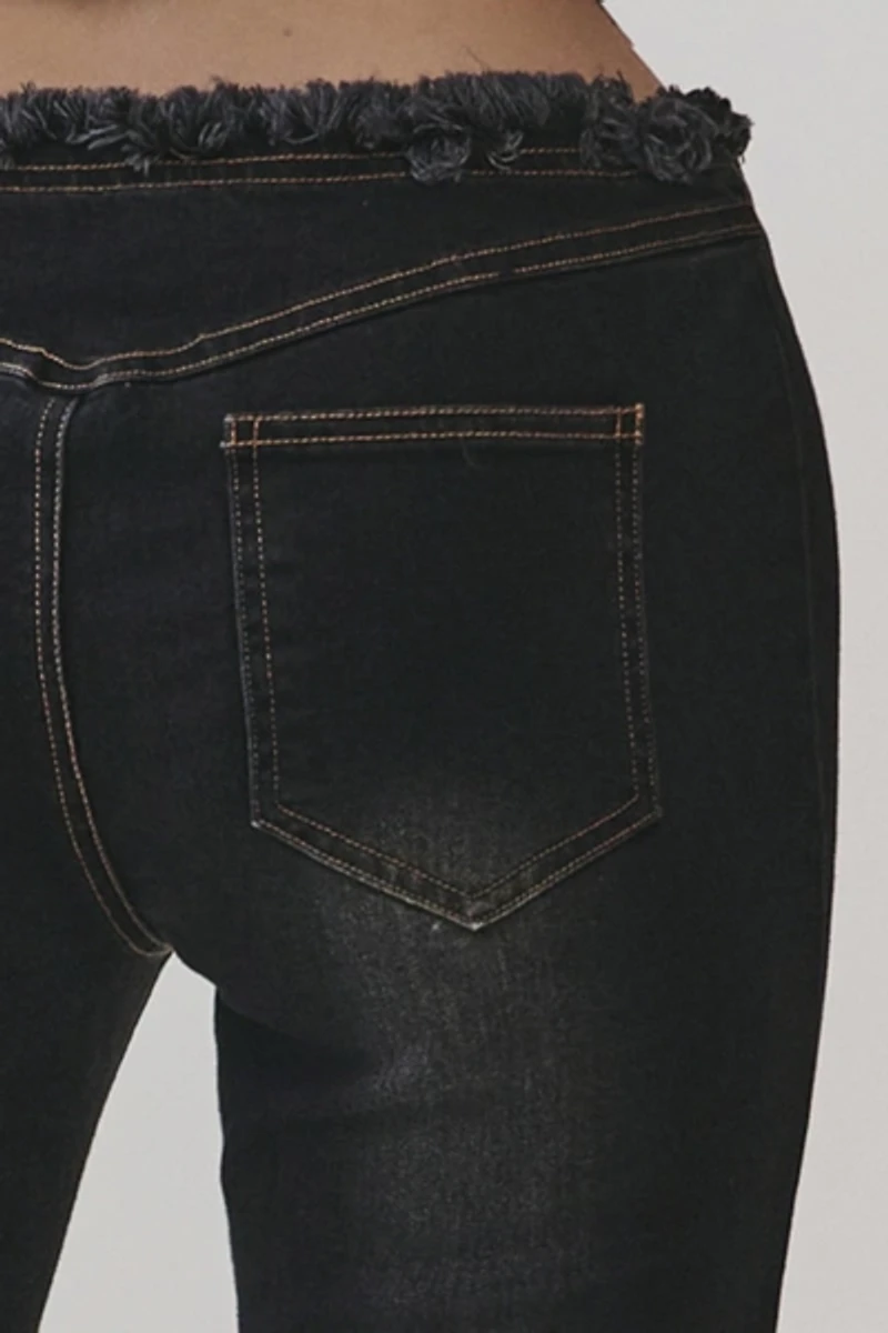 Personal Code Zylah Frayed Ruch Flared Pants