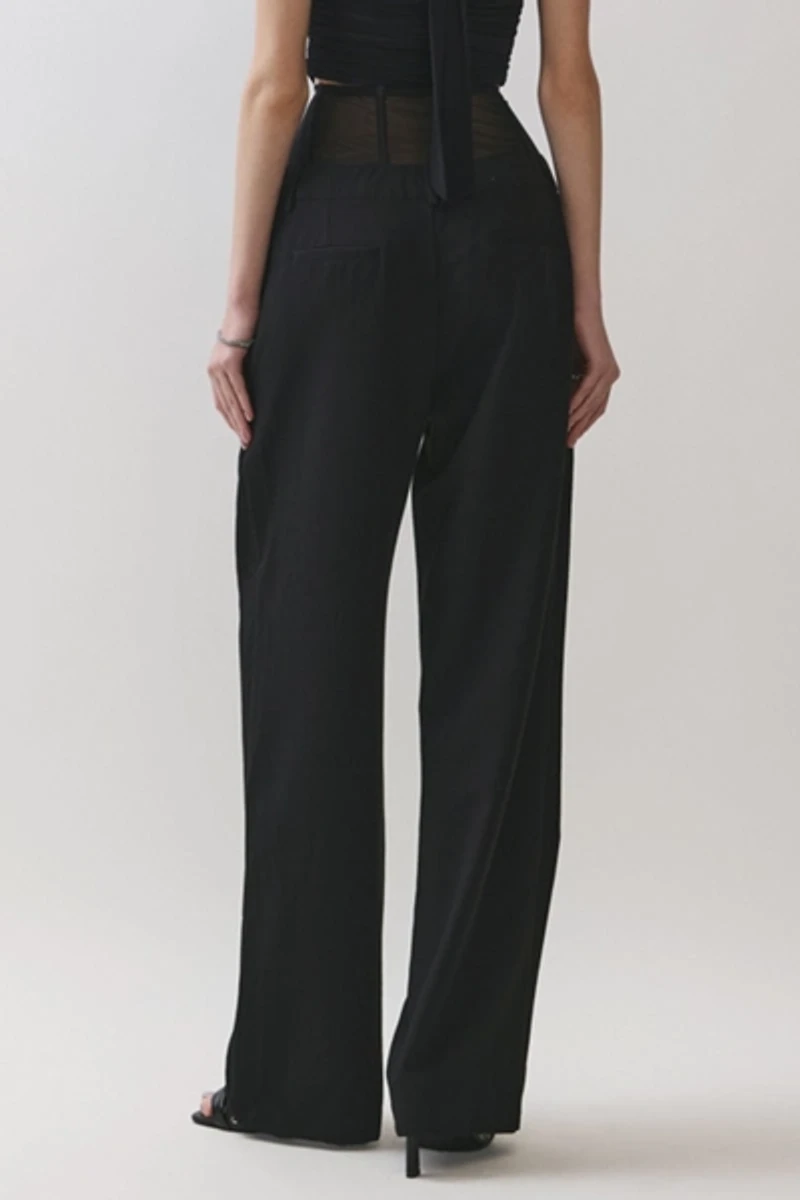 Personal Code Tara Mesh Corset Hook & Eye Trouser Pants