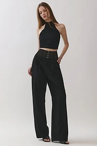Personal Code Tara Mesh Corset Hook & Eye Trouser Pants