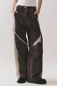 Personal Code Dusk Spray Effect Cut Out Pants