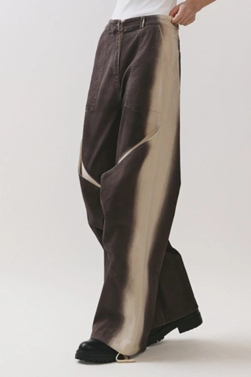 Personal Code Dusk Spray Effect Cut Out Pants