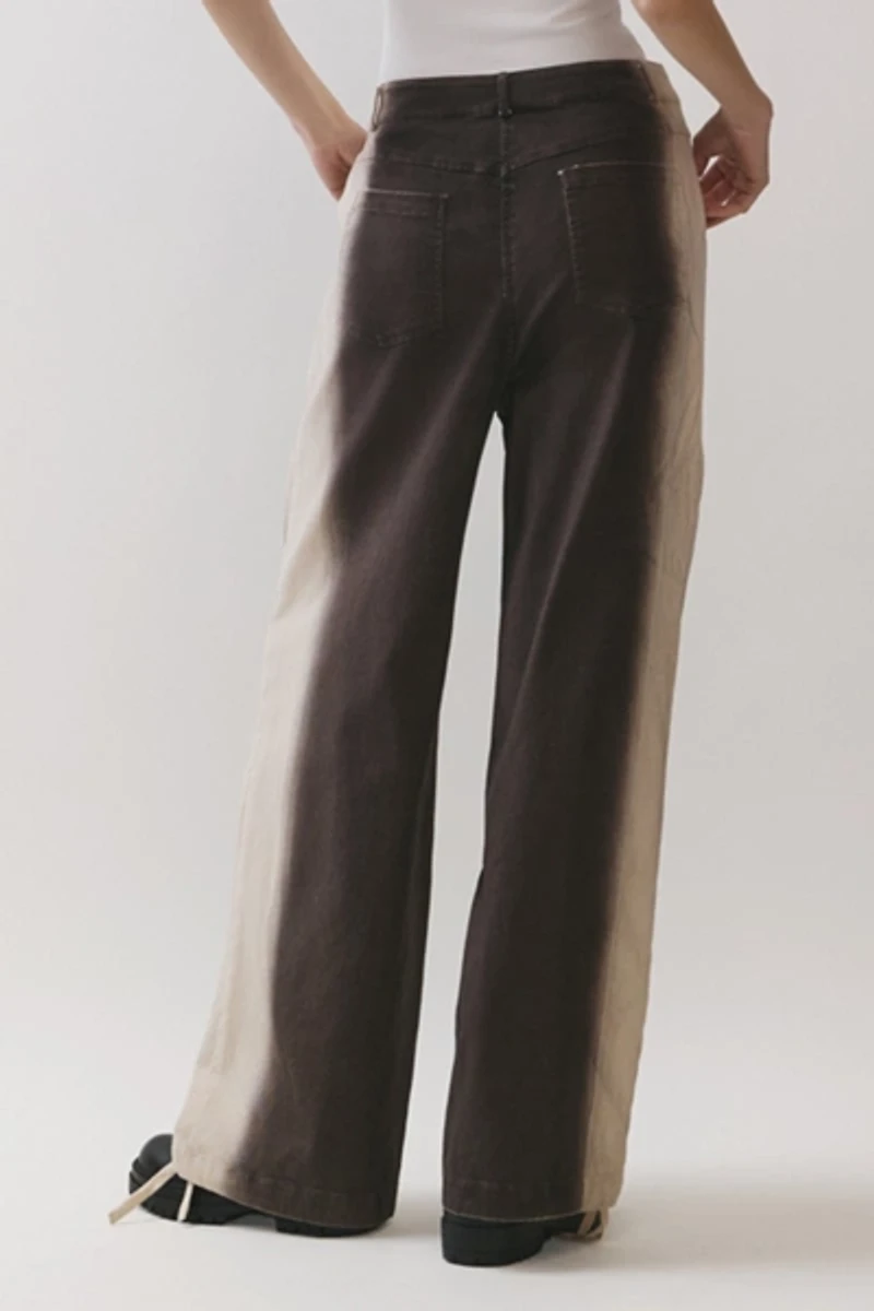 Personal Code Dusk Spray Effect Cut Out Pants