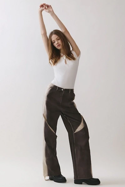 Personal Code Dusk Spray Effect Cut Out Pants