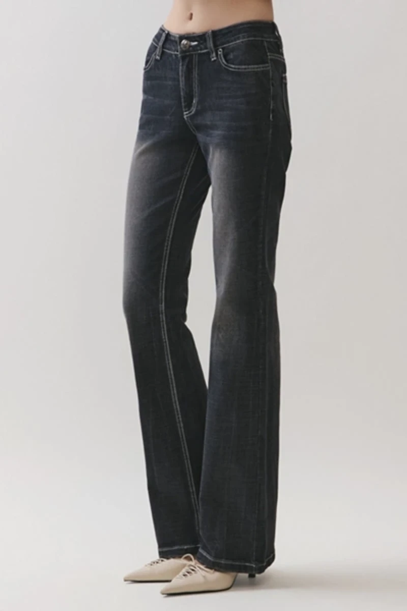 Personal Code Polaris Washed Straight Leg Denim Pants