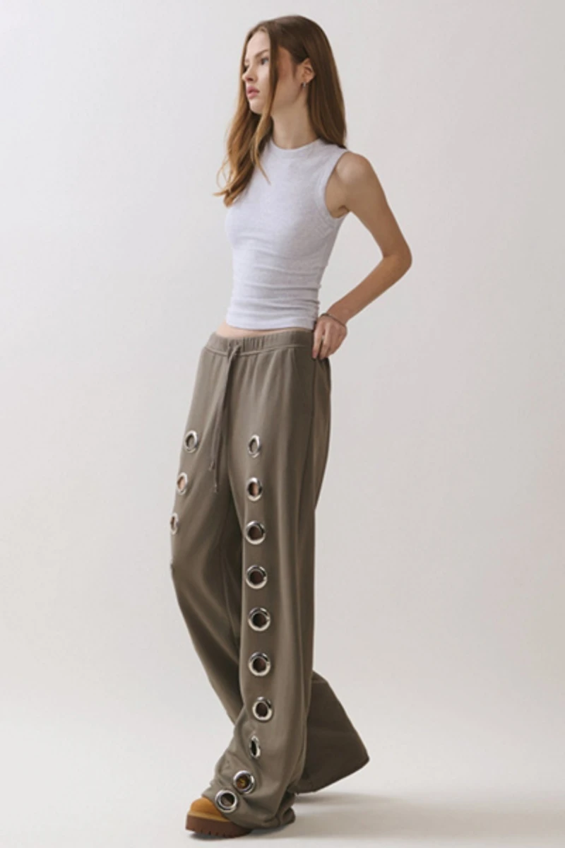 Personal Code Xena Sweatpants With Oversize Grommet Details