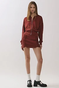 Personal Code Ami Cropped Zip-Up Hoodie
