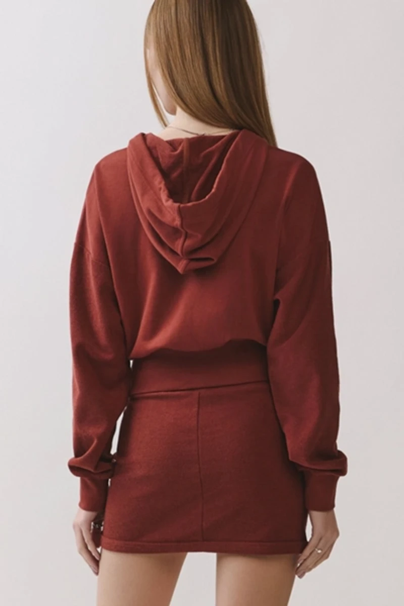 Personal Code Ami Cropped Zip-Up Hoodie