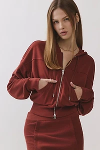 Personal Code Ami Cropped Zip-Up Hoodie