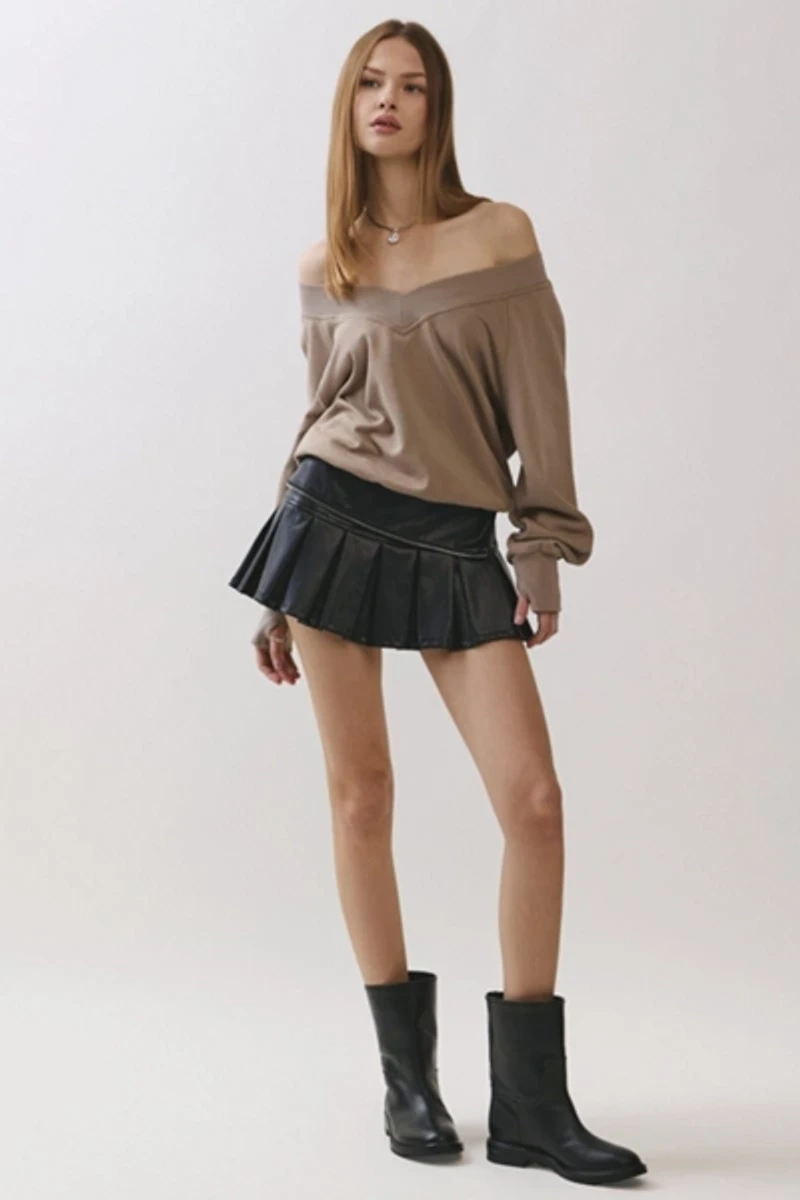 Personal Code Ophelia Off The Shoulder Sweatshirt