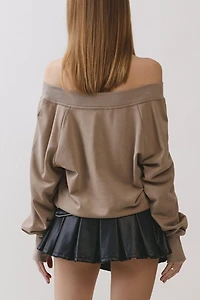 Personal Code Ophelia Off The Shoulder Sweatshirt