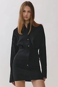 Personal Code Stephanie Button Down Woven Mini Dress